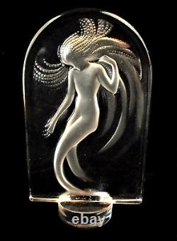Vintage Naiada Mermaid Nymph Crystal Cabinet Piece By Lalique France