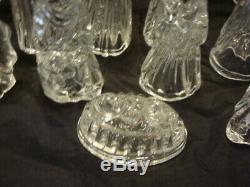 Vintage Princess House Germany Lead Crystal 9 Piece NATIVITY SET WithBoxes