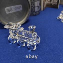 Vintage Swarovski Crystal Figurine Train Set 6 Pieces, In Original Boxes. No Foam