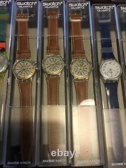 Vintage Swatch watch Collection 60 Pieces Including Chrono And Scuba Styles