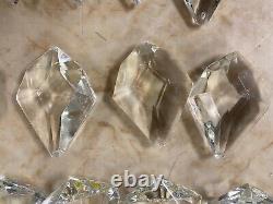 Vintage crystal chandelier parts 34 pieces assorted