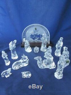 WATERFORD CRYSTAL Nativity 14 Piece Set EXCELLENT