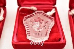 WATERFORD Crystal Annual Ornament 12 Piece lot 12 1980s and 1990s W BOXES VTG