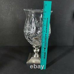 WATERFORD crystal Times Square 2001 hurricane 2 piece lamp candle