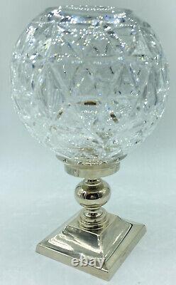 WATERFORD crystal Times Square Star of Hope 2000 hurricane 2 piece lamp candle