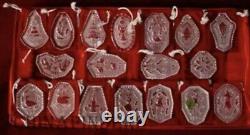WATERFORD crystal ornament 18 Piece set 12 Day of Christmas 1978 1995 in BOXES