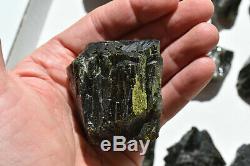 WHOLESALE Dark Green Epidote Crystals from Peru 20 pieces 2.4 kg # 4190