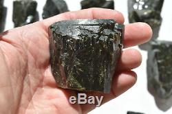 WHOLESALE Dark Green Epidote Crystals from Peru 20 pieces 2.4 kg # 4190