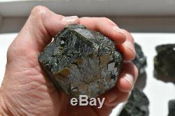 WHOLESALE Dark Green Epidote Crystals from Peru 20 pieces 2.4 kg # 4190