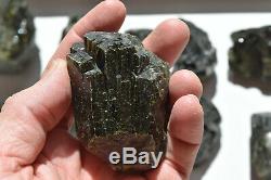 WHOLESALE Dark Green Epidote Crystals from Peru 20 pieces 2.4 kg # 4190