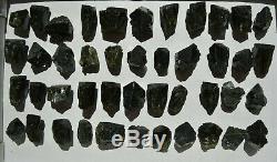 WHOLESALE Dark Green Epidote Crystals from Peru 44 pieces 1.6 kg # 4018