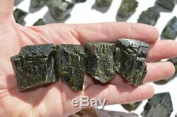 WHOLESALE Dark Green Epidote Crystals from Peru 44 pieces 1.6 kg # 4018