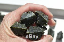 WHOLESALE Dark Green Epidote Crystals from Peru 44 pieces 1.6 kg # 4018