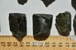 WHOLESALE Dark Green Epidote Crystals from Peru 44 pieces 1.6 kg # 4018