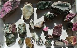 WHOLESALE Druzy Quartz over Mixed Minerals from Congo 3 kg 24 pieces # 4307