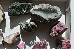 WHOLESALE Druzy Quartz over Mixed Minerals from Congo 3 kg 24 pieces # 4307