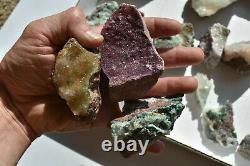 WHOLESALE Druzy Quartz over Mixed Minerals from Congo 3 kg 24 pieces # 4307