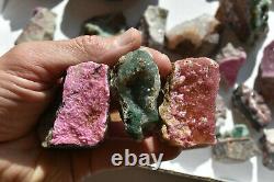 WHOLESALE Druzy Quartz over Mixed Minerals from Congo 3 kg 24 pieces # 4307