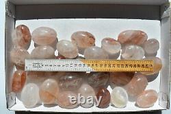 WHOLESALE Hematite in Quartz Palmstone from Madagascar 27 pieces 3 kg # 4965