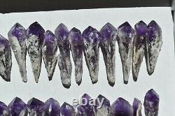 WHOLESALE Laser Amethyst Crystals from Bahia, Brazil 34 pieces 1 kg # 4469