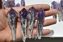 WHOLESALE Laser Amethyst Crystals from Bahia, Brazil 34 pieces 1 kg # 4469