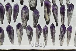 WHOLESALE Laser Amethyst Crystals from Bahia, Brazil 36 pieces 1 kg # 4044
