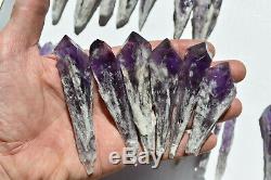 WHOLESALE Laser Amethyst Crystals from Bahia, Brazil 40 pieces 1 kg # 4213