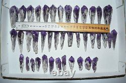 WHOLESALE Laser Amethyst Crystals from Bahia, Brazil 41 pieces 1 kg # 4882