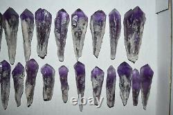 WHOLESALE Laser Amethyst Crystals from Bahia, Brazil 41 pieces 1 kg # 4882