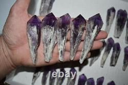 WHOLESALE Laser Amethyst Crystals from Bahia, Brazil 41 pieces 1 kg # 4882