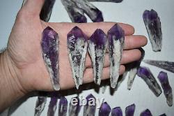 WHOLESALE Laser Amethyst Crystals from Bahia, Brazil 41 pieces 1 kg # 4882