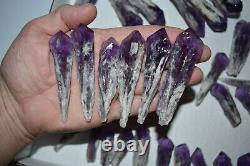 WHOLESALE Laser Amethyst Crystals from Bahia, Brazil 41 pieces 1 kg # 4882