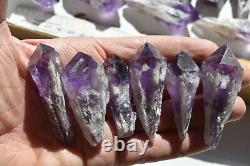 WHOLESALE Laser Amethyst Crystals from Bahia, Brazil 49 pieces 1 kg # 4387