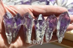WHOLESALE Laser Amethyst Crystals from Bahia, Brazil 49 pieces 1 kg # 4400