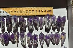 WHOLESALE Laser Amethyst Crystals from Bahia, Brazil 60 pieces 1 kg # 4082