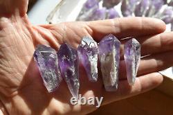 WHOLESALE Laser Amethyst Crystals from Bahia, Brazil 60 pieces 1 kg # 4082