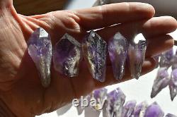 WHOLESALE Laser Amethyst Crystals from Bahia, Brazil 60 pieces 1 kg # 4082