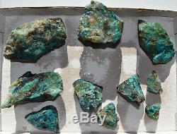 WHOLESALE Shattuckite etc. In Quartz Rough from Namibia 10 pieces 2.4 kg # 6142