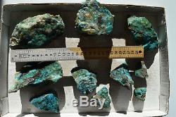 WHOLESALE Shattuckite etc. In Quartz Rough from Namibia 10 pieces 2.4 kg # 6142