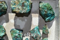 WHOLESALE Shattuckite etc. In Quartz Rough from Namibia 10 pieces 2.4 kg # 6142