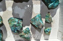 WHOLESALE Shattuckite etc. In Quartz Rough from Namibia 10 pieces 2.4 kg # 6142