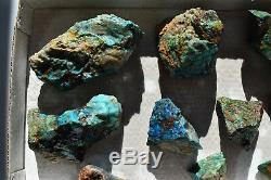 WHOLESALE Shattuckite etc. In Quartz Rough from Namibia 10 pieces 2.4 kg # 6142