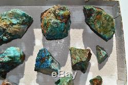 WHOLESALE Shattuckite etc. In Quartz Rough from Namibia 10 pieces 2.4 kg # 6142