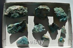 WHOLESALE Shattuckite etc. In Quartz Rough from Namibia 10 pieces 2.4 kg # 6142