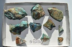 WHOLESALE Shattuckite etc. In Quartz Rough from Namibia 10 pieces 2.4 kg # 6142