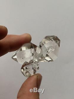 Water clear NY Herkimer diamond gem Cluster (5pc)-High grade collectors piece