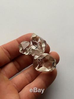 Water clear NY Herkimer diamond gem Cluster (5pc)-High grade collectors piece