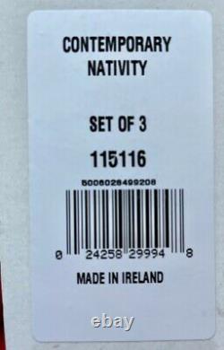 Waterford Contemporary Nativity 3 Piece Crystal Set, New in box & Sleeve IRELAND