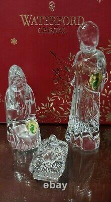 Waterford Crystal 3 Piece Set Holy Family Nativity Collection
