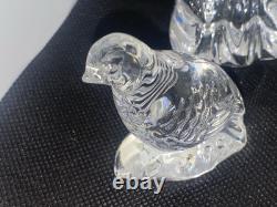 Waterford Crystal 6 Piece Nativity Collection Jesus, Mary, Joseph & 3 Birds Set